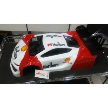 BOLHA PINTADA PARA AUTOMODELO 1/8 GT 1 330MM ENTRE EIXOS JÁ PINTADA ALPHA RC MARLBORO 